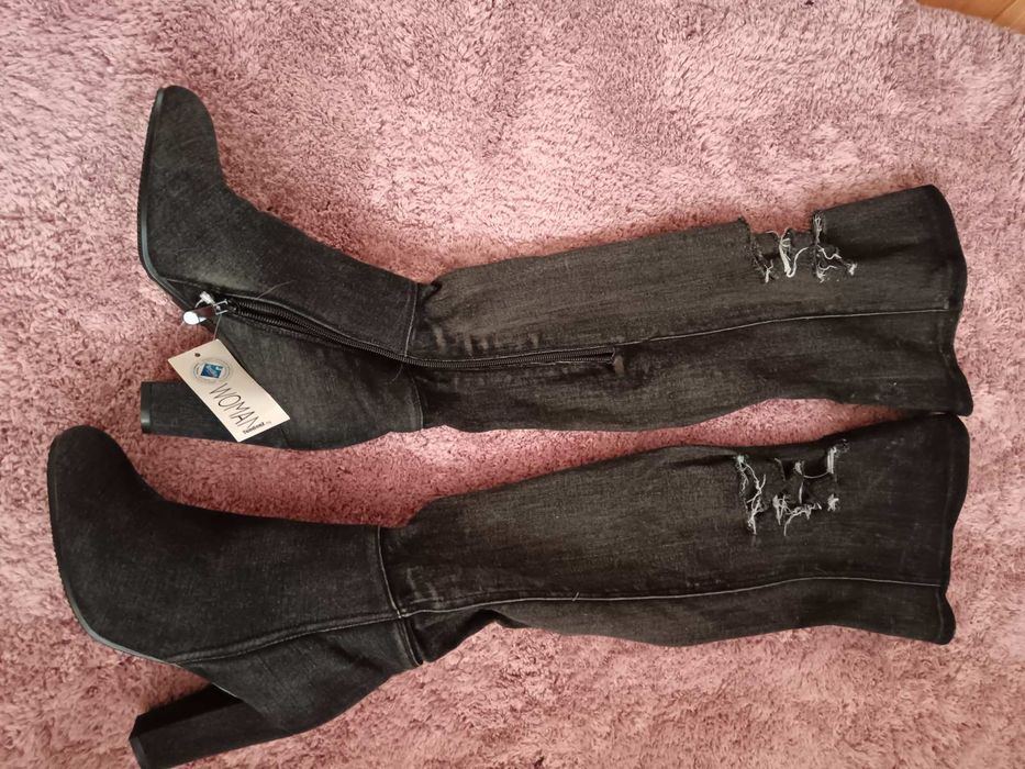 Дамски дънкови ботуши