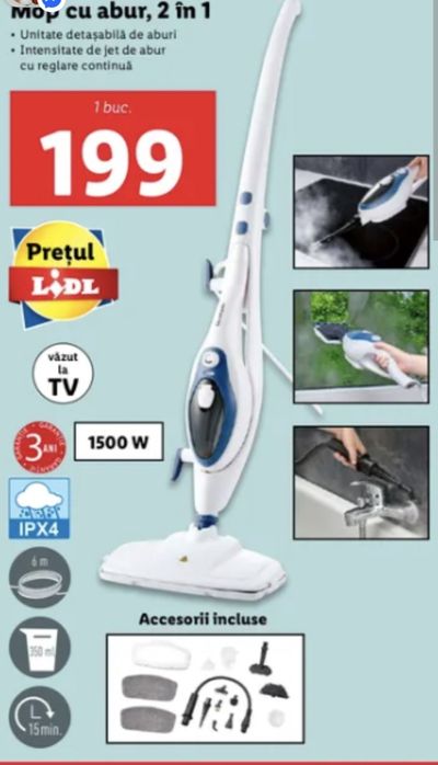 Mop cu abur 2in1 Lidl Silvercrest