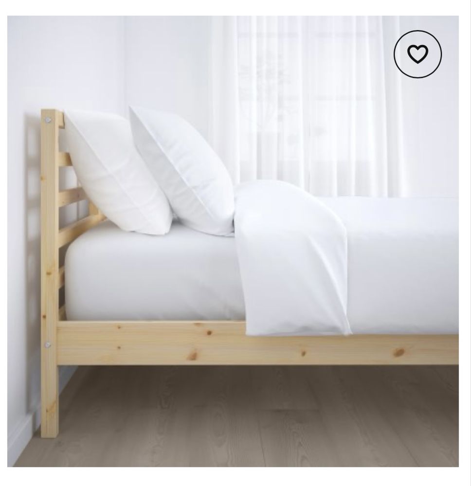 Единично легло с подматрачна рамка IKEA и двулицев матрак TED