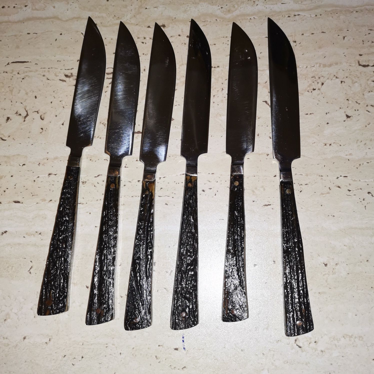 Set de cuțite inox cu mâner de corn de cerb!