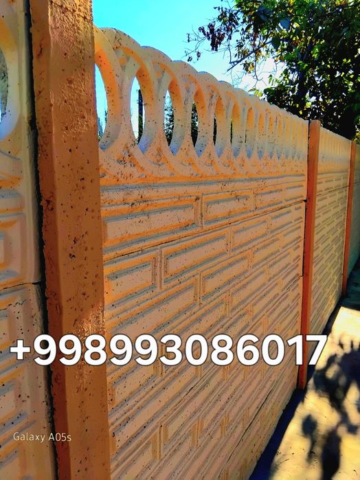 Бетонный декоративный забор