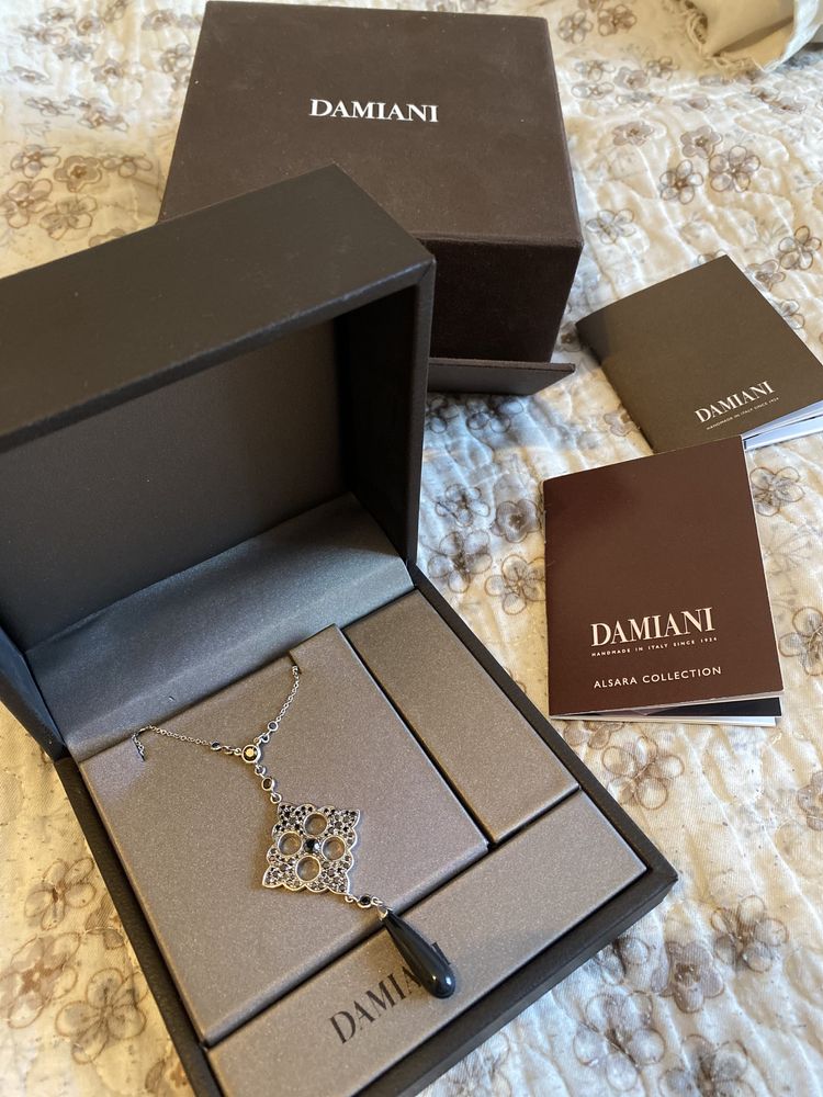 Damiani черный бриллиант ожерелье