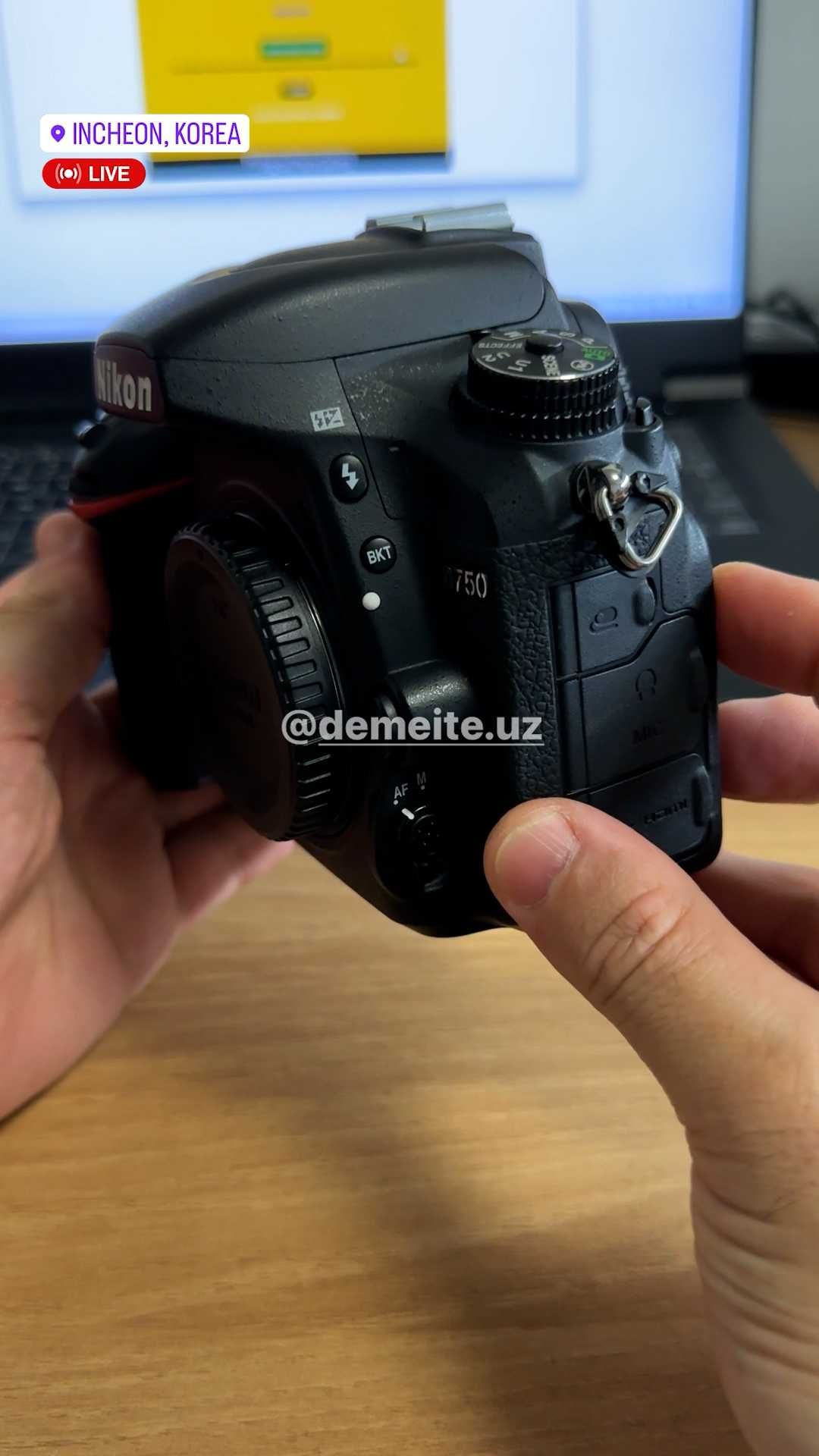 Nikon 750D Body: Probeg: 13.749: Holati: Ideal(Yengide)