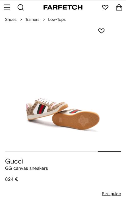 Обувки gucci gg canvas