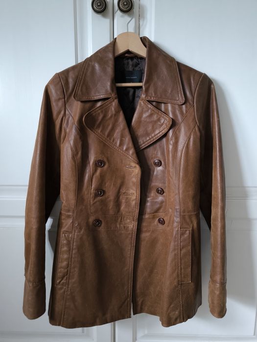 Trenci scurt, vintage, din piele, Vero Moda, S