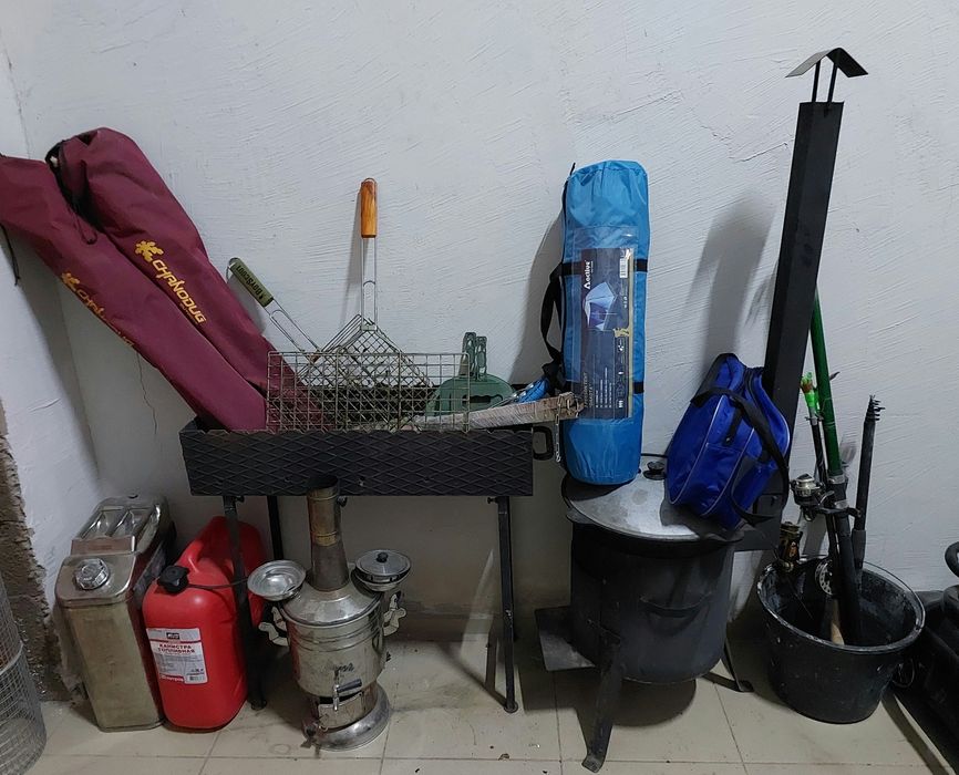 Мангал и казан в комплекте