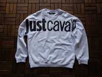 Мъжка блуза с дълъг ръкав Just Cavalli White Sweatshirt Oversize
