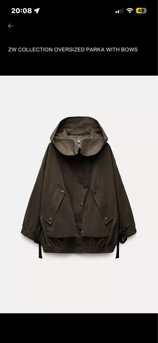 Zara парка oversize