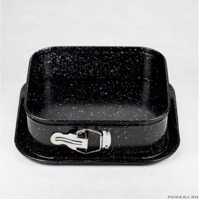 Forma, tava pentru copt, 27,5x27,5 cm, neagra, Kinghoff