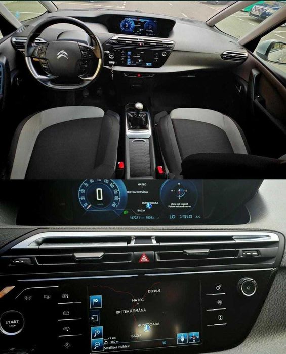 Citroen C4 Grand Picaso 7 loc 2016 navigatie, senzori parcare, Euro 6
