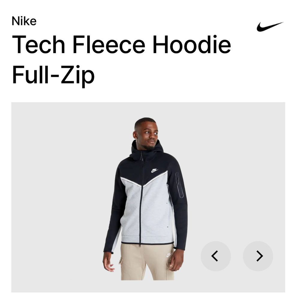 Оригинален сутшърт Nike tech fleece, M размер