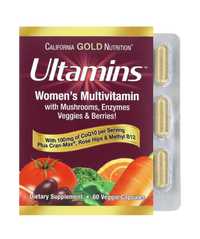 Ultamins, мультивитамины для женщин, с коэнзимом Q10, 60 капсул
