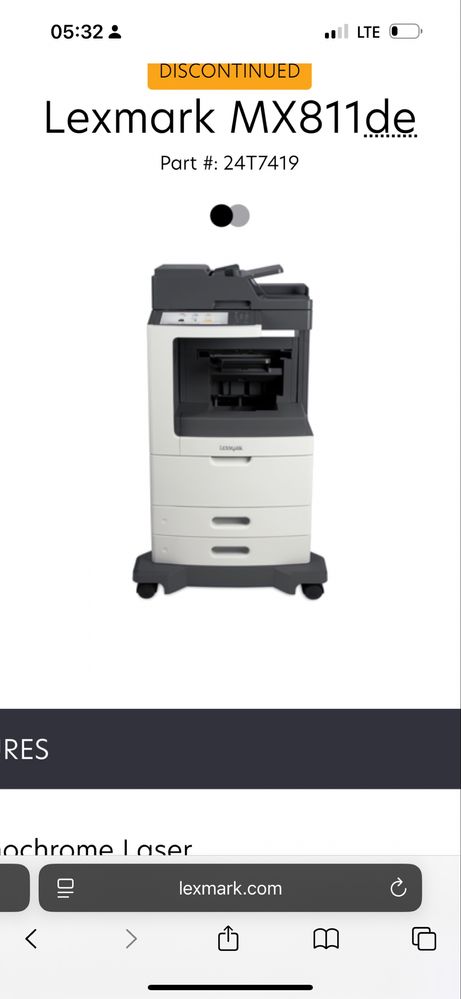 Продам МФУ Lexmark MX811de