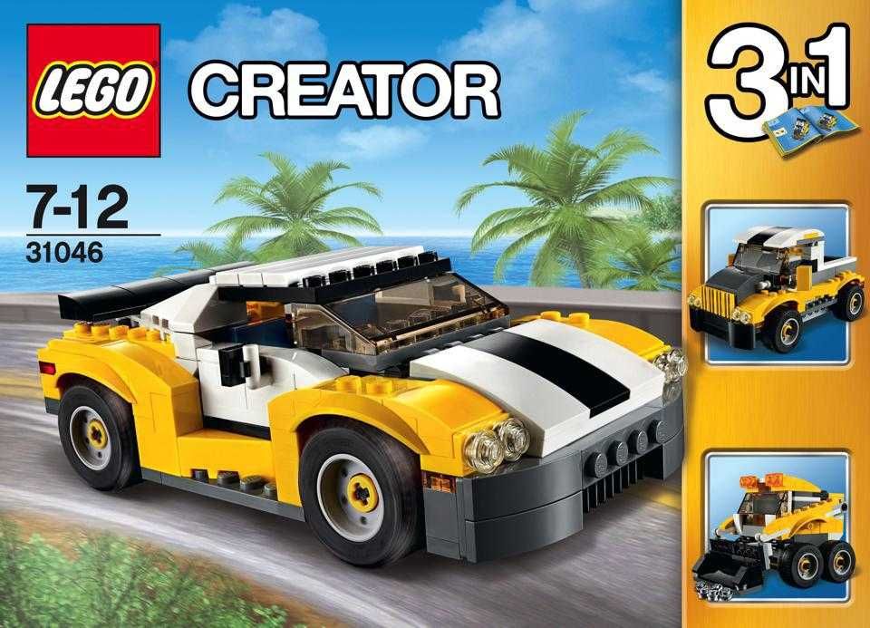 Конструктор Lego Creator - Бърза кола 3в1 (31046)