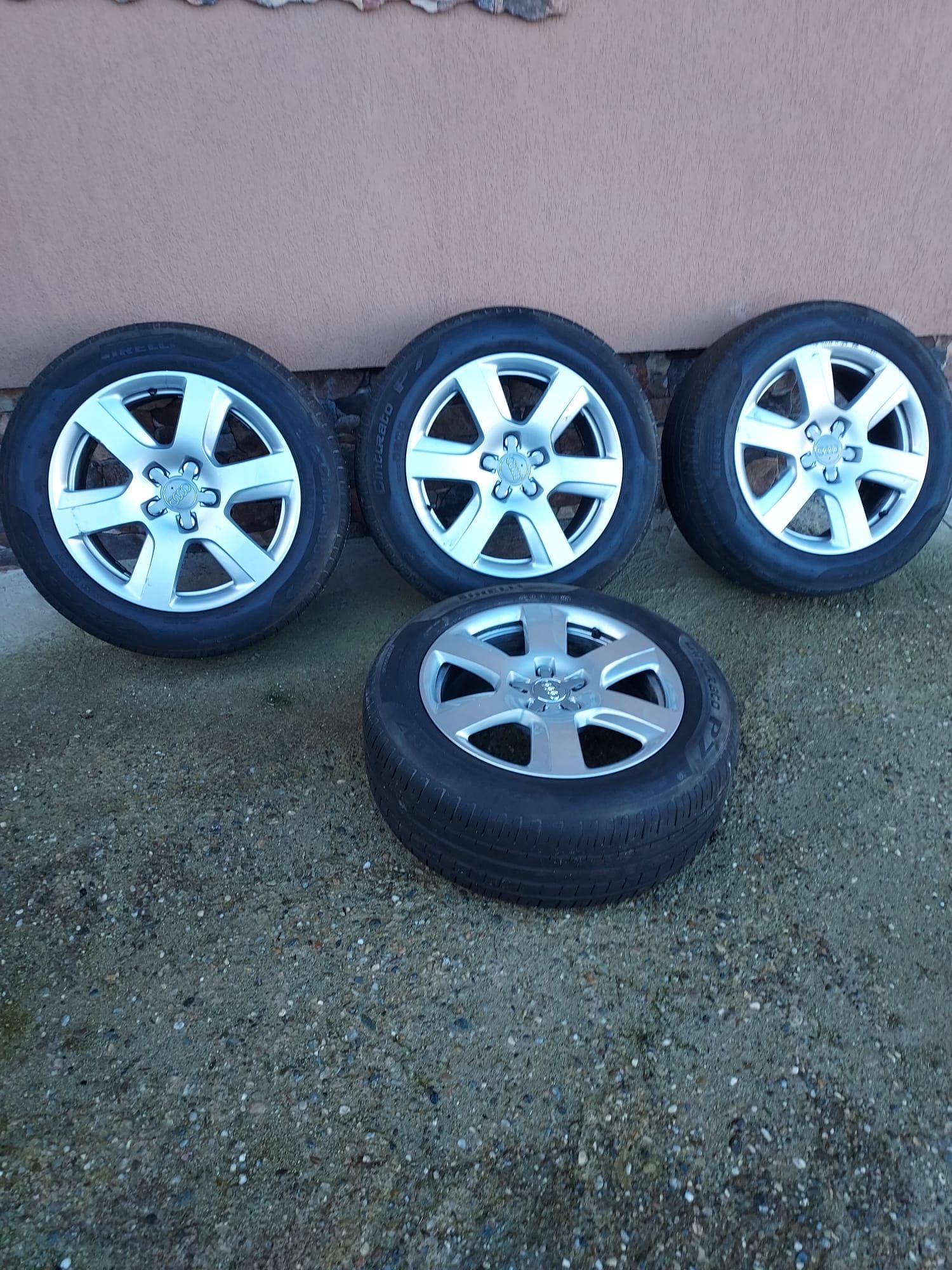 Roti / Jante 17 5x112 Audi A6 S6 4G anvelope 225/55R17 Pirelli de vară