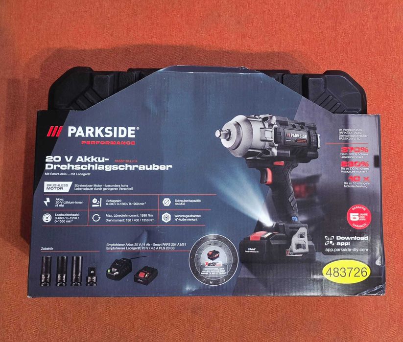 Scule Parkside Performance (impact roti de 1898Nm, acumulatori 8ah)