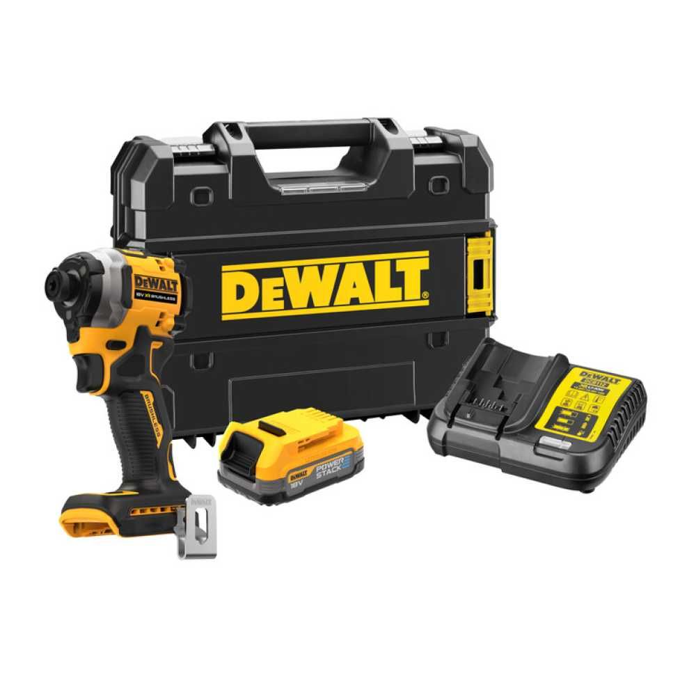 Винтоверт DeWalt PowerStack DCF850E1T-QW АКБ и ЗУ в комплекте
