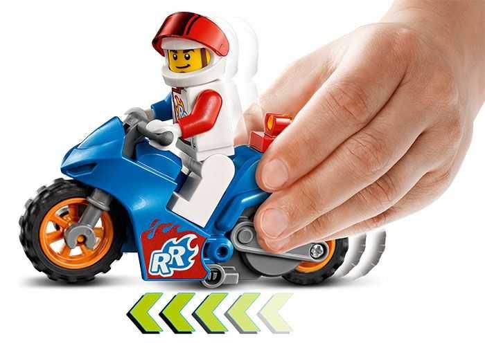 LEGO City STUNTZ Motocicleta de cascadorie-racheta 60298, 14 piese