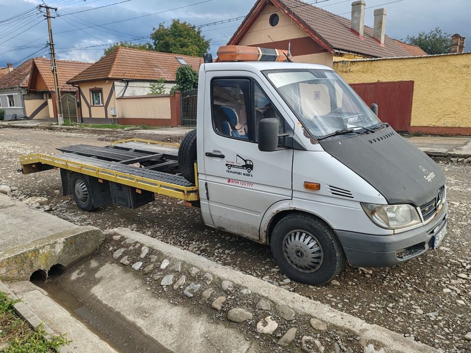 Platformă tractări auto Ba14 – troliu 6T, cauciucuri noi, pregătită