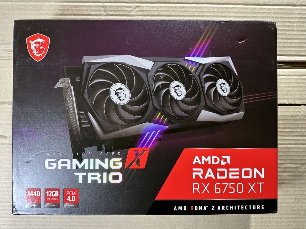 Placa video MSI AMD Radeon RX 6750 XT GAMING X TRIO 12GB, GDDR6