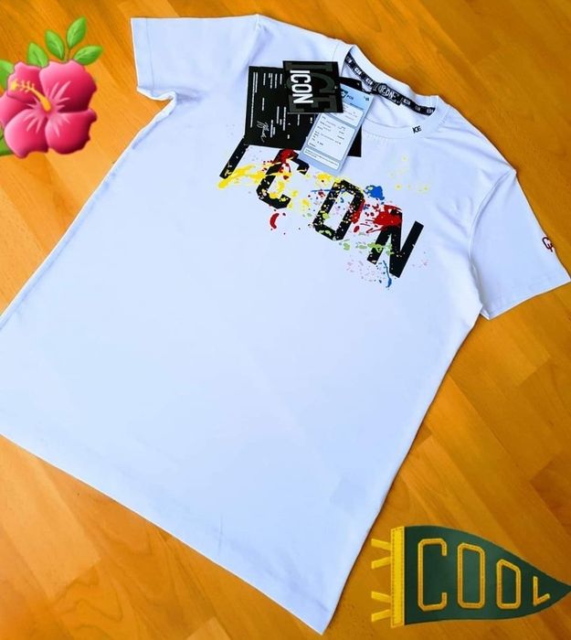 Tricouri bumbac new model import Italia, alb imaculat