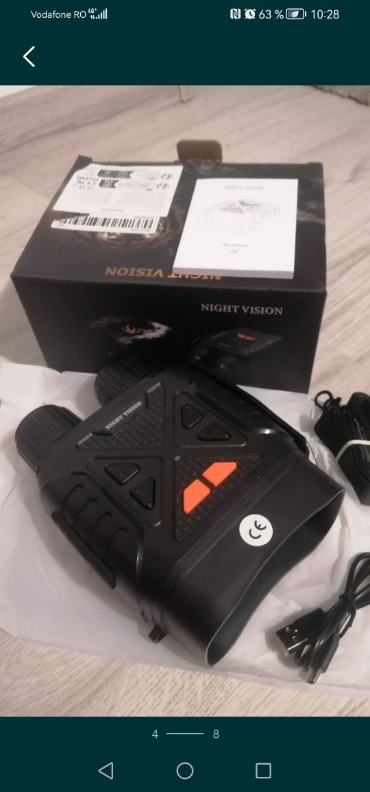 Binoclu digital cu vedere de noapte 800 m Inskam, zoom 10x,ecran HD,