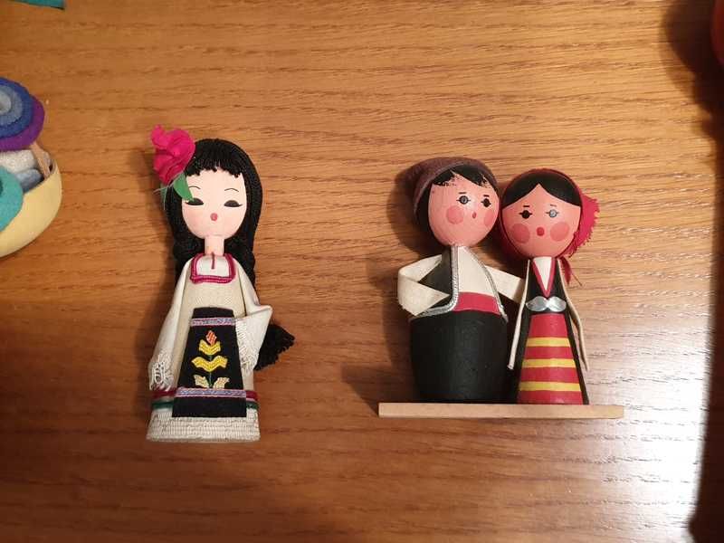 Големи и малки български дървени фигурки ръчна изработка 60-те и 70-те