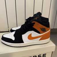 Jordan 1 mid orange black white