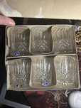 Set pahare vintage , Cristal 24% Pb, lucrat manual, Neman