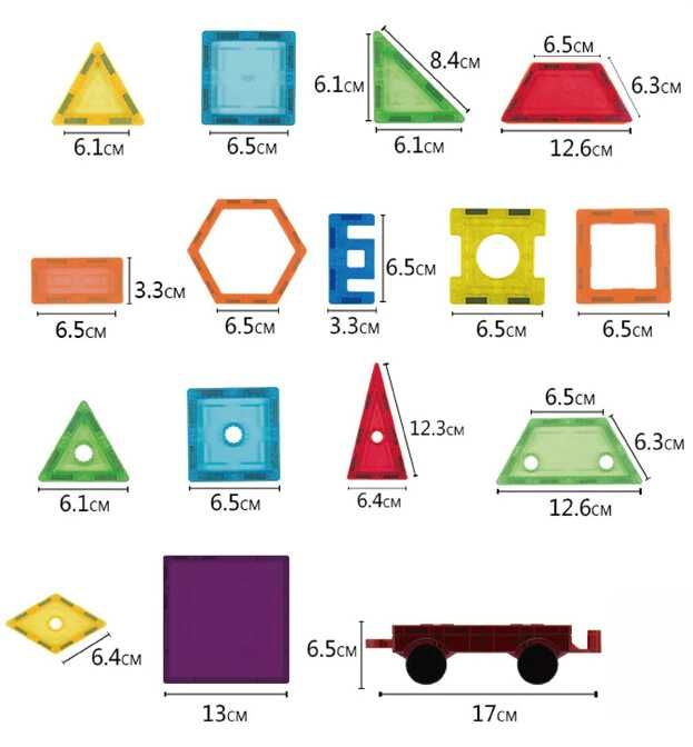 Set de Constructie Magnetic cu 107 Piese, Educativ si Creativ