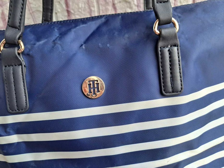 дамска чанта,Tommy Hilfiger голяма синя торба