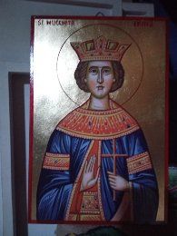 Sfânta Muceniță Irina, Icoana pictata manual pe lemn A4 30cm/21cm