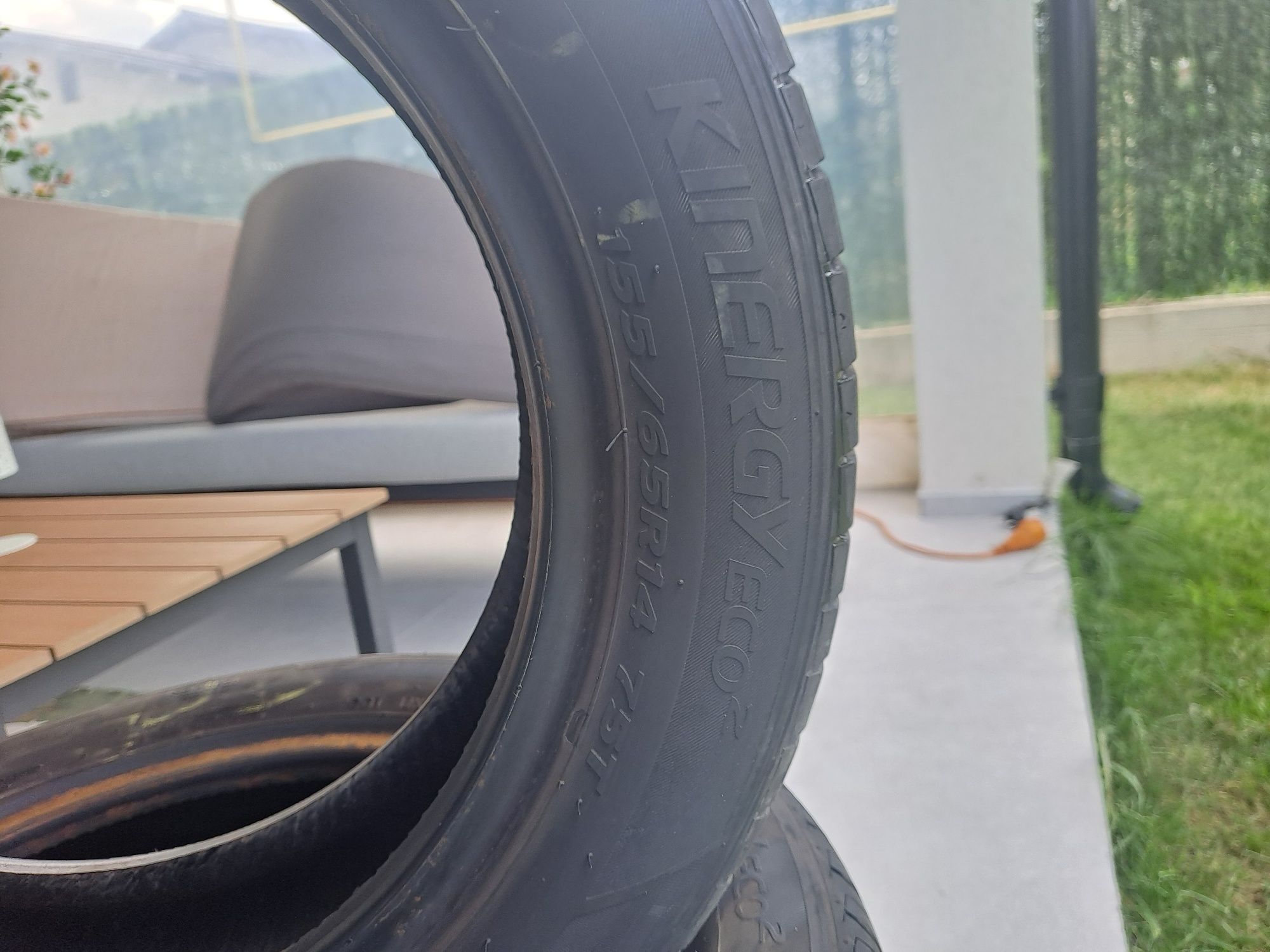 Set 4 anvelope Hankook sinergy eco 2,aproape noi 7mm ,155/65 r14!