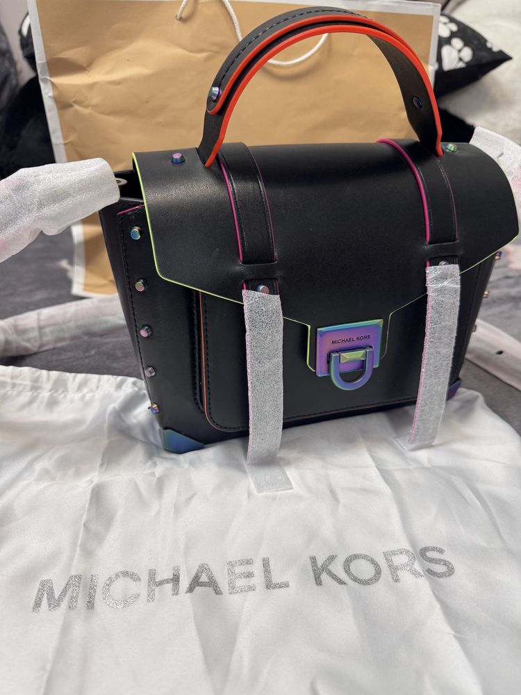 Geanta Michael Kors Manhattan Rainbow piele