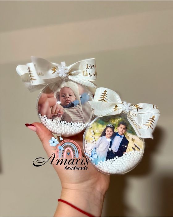 Коледни топки за елха със снимка