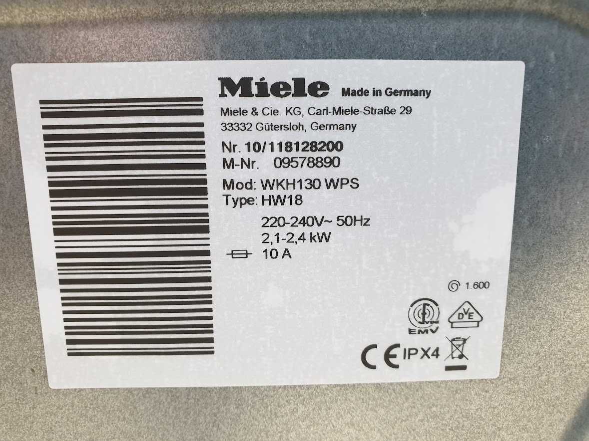 1600rpm TwinDos Miele Пералня Миеле 12м Гаранция