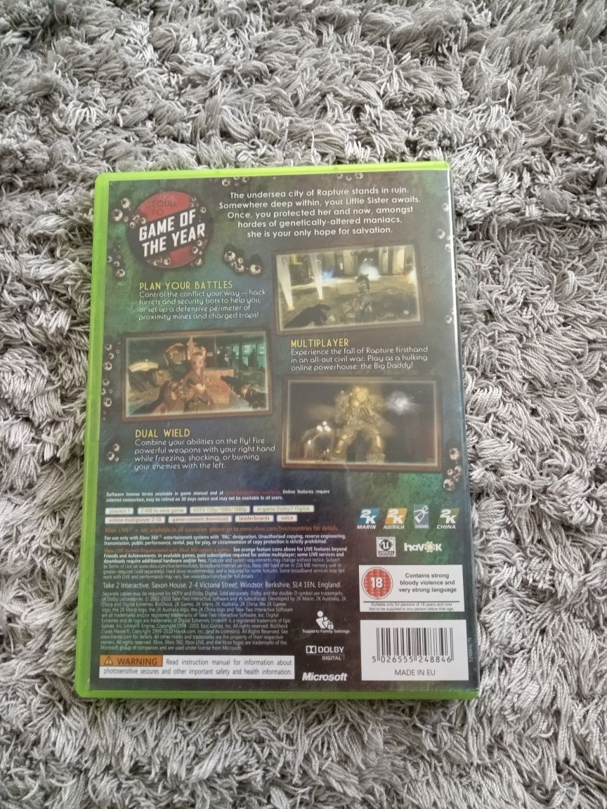 Transport 14 lei curier orice Joc/jocuri Bioshock 2 xbox360/xbox one