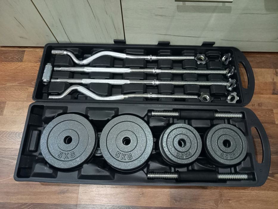 Штанга + гантели набор 55кг без кейса