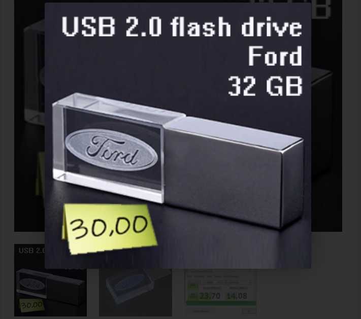 Ford Blue LED logo 32 gb usb.  Форд ЛЕД лого флаш памет 32 гб