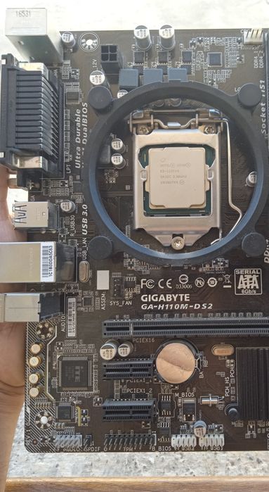 Intel i5 7500+материнка gigabyte h110+кулер deepcool