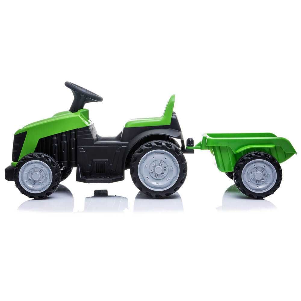 Tractor electric cu remorca pentru copii TR1908T galben