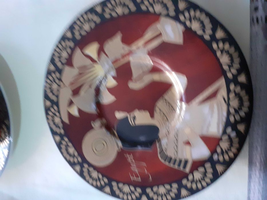 Serviciu cafea - 5 cești + 5 farf. porțelan, glazură Lemoges, 110 ml.