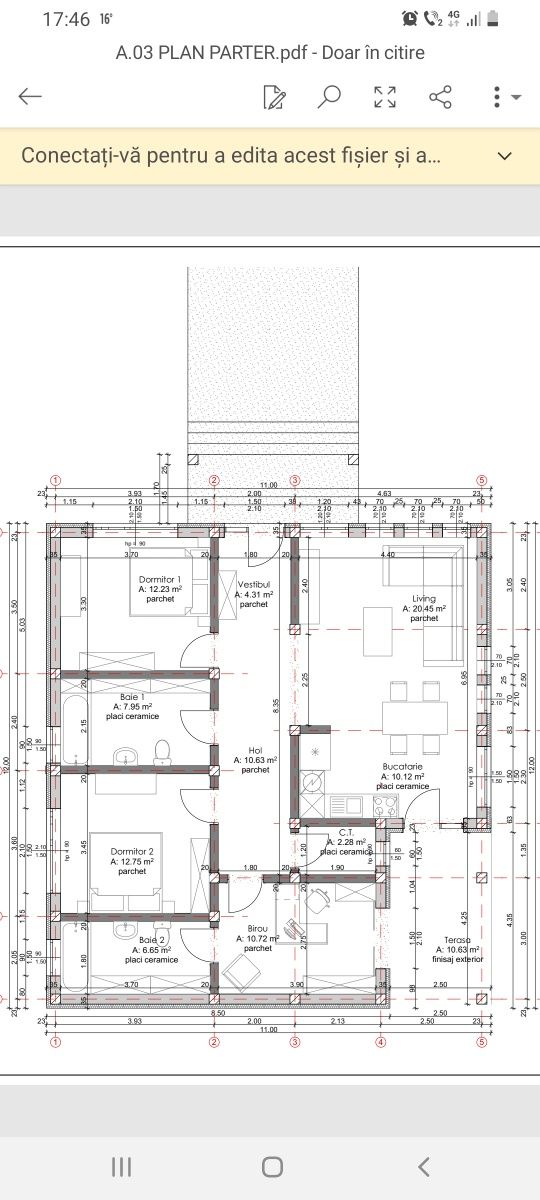 VAND teren casa autorizație constructie Casa parter 140 mp   in Tureni