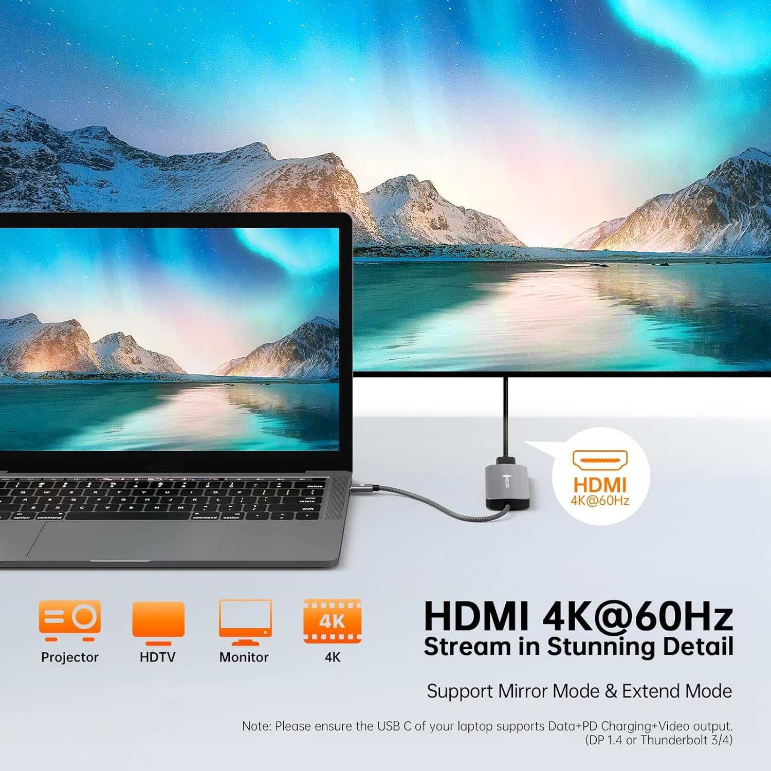 NOVOO 6 в 1 USB C хъб многопортов адаптер