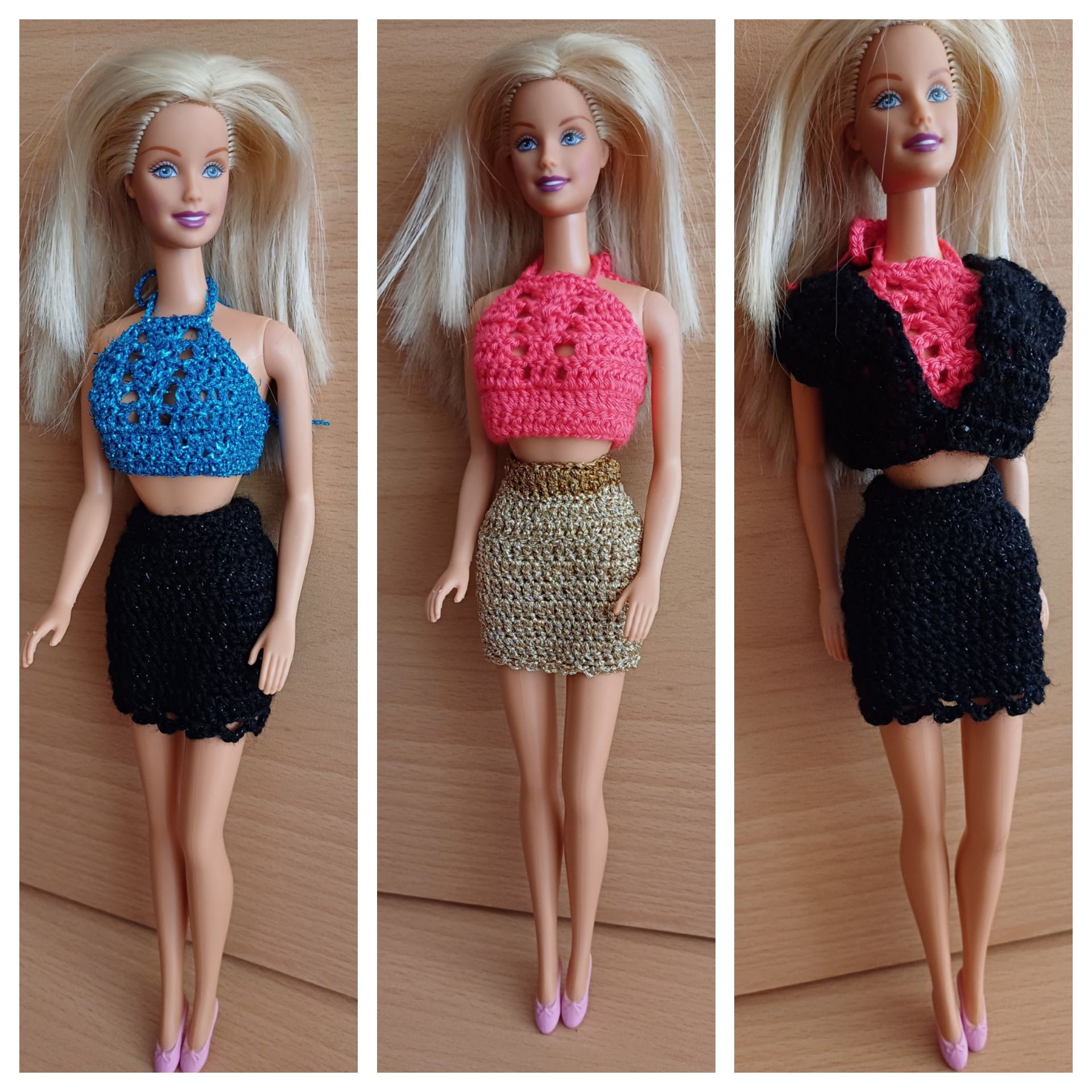 Дрехи за кукла Барби нови ръчно изработени