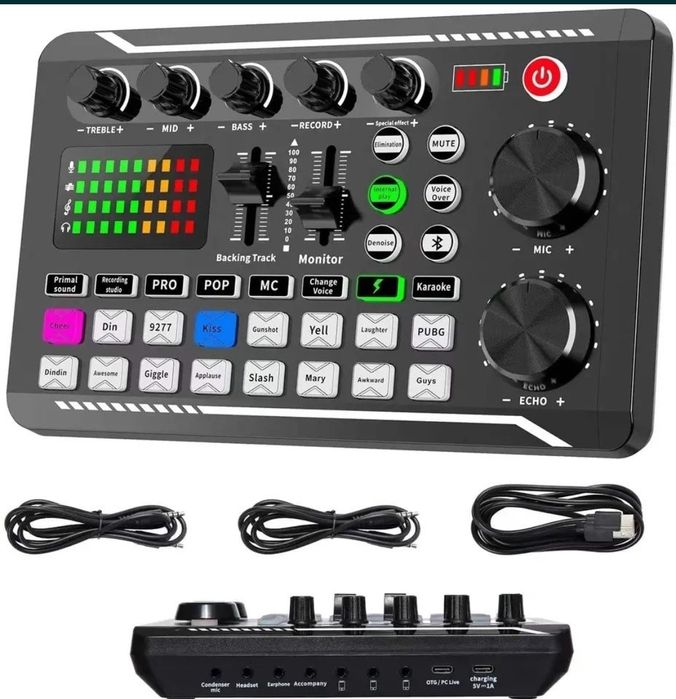 Consola dj , mixer audio bluetooth 5.0 cu efecte de sunet și baterie