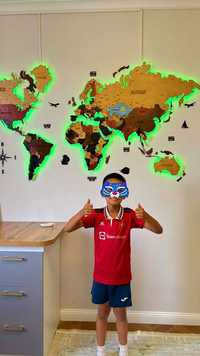 Тренд 2023 Карта мира из дерева для дома и офиса декор комнаты!!!