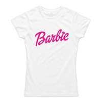Памучна тениска с щампа Барби