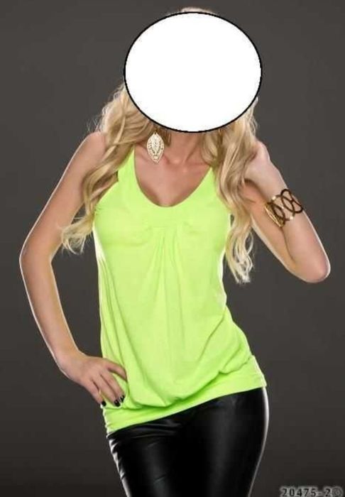 Top dama culoare galben neon