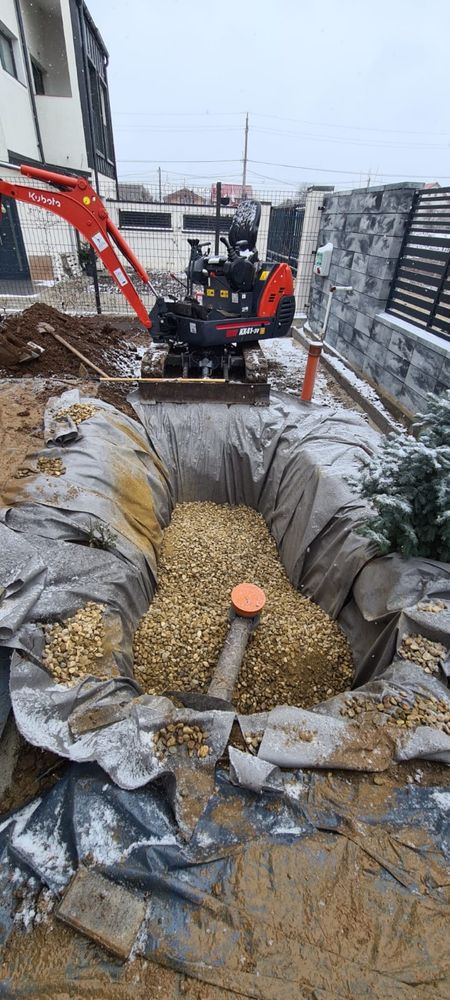 Miniexcavator de inchiriat /lucrari cu miniexcavator